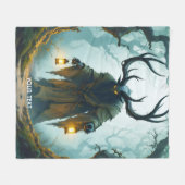 Fantasy Süß Kolossaler Schattiger Behemoth Fleecedecke (Vorderseite (Horizontal))