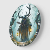 Fantasy Süß Kolossaler Schattiger Behemoth Große Wanduhr (Winkel)