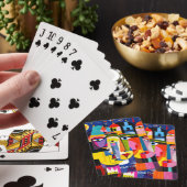 Fantasy Süße Abstrakte Gesichter Formen Spielkarten (In Situ)