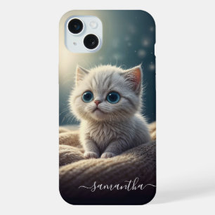 Fantasy Süße Baby Katze Katzenliebhaber Personalis iPhone 15 Plus Hülle
