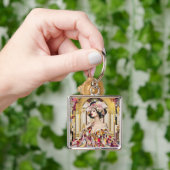 Fantasy Süße Dame Art Deco Schlüsselanhänger (Hand)