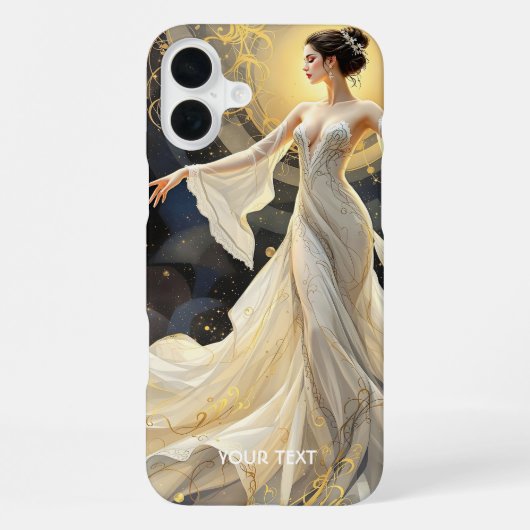 Fantasy Süße Dame Tanzender Raum iPhone Hülle (Rückseite)