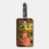 Fantasy Süße Frosch Mädchen Party Gepäckanhänger (Rückseite vertikal)