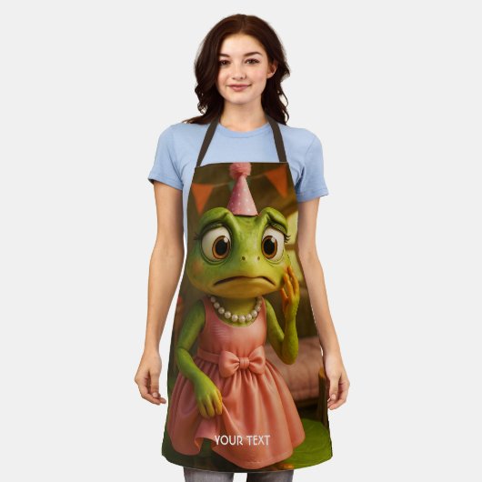 Fantasy Süße Frosch Mädchen Party Schürze (Getragen)