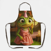 Fantasy Süße Frosch Mädchen Party Schürze (Vorderseite)