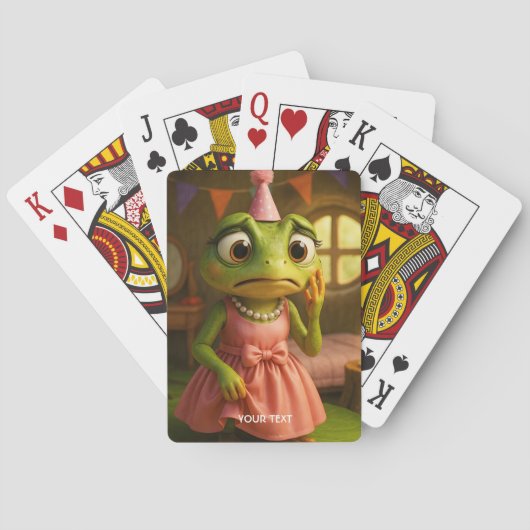 Fantasy Süße Frosch Mädchen Party Spielkarten (Rückseite)