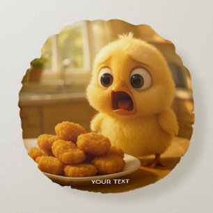 Fantasy Süße Hähnchen-Nuggets Baby Rundes Kissen