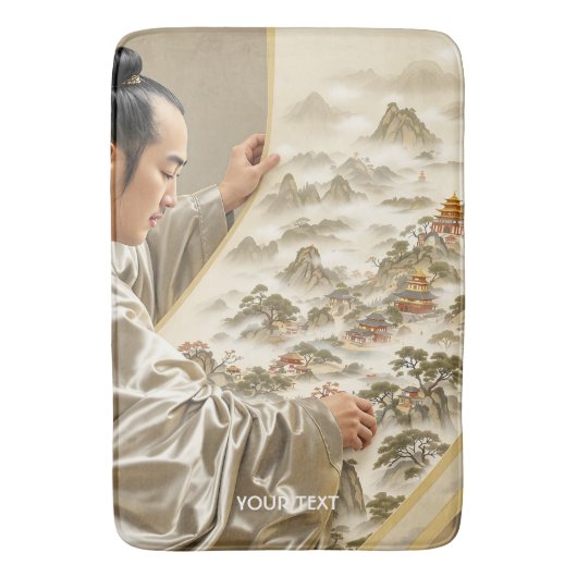 Fantasy Süße Japanische Maler Landschaft Badematte (Vorderseite Vertikal)