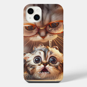 Fantasy Süße Katze wäscht Kätzchen iPhone 14 Plus Hülle