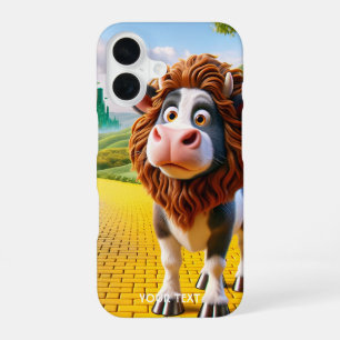 Fantasy Süße Kuh Löwe Straße iPhone 16 Hülle