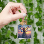 Fantasy Süße Löwe Schmetterlingsflügel Schlüsselanhänger (Hand)