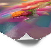 Fantasy süße Maus mit Blume Poster (Ecke)
