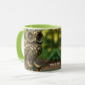 Fantasy Süße Messing-Eulen-Rollerblades Tasse (Vorderseite Links)