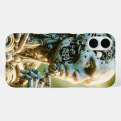 Fantasy Süße Robotergesichtsskulptur Case-Mate iPhone Hülle (Rückseite (Horizontal))