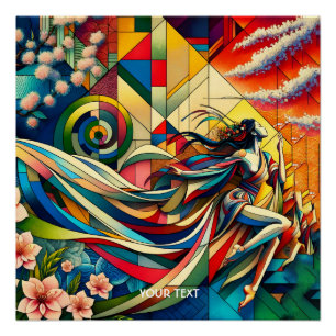 Fantasy Süße Sakura Moderne Mädchen Poster
