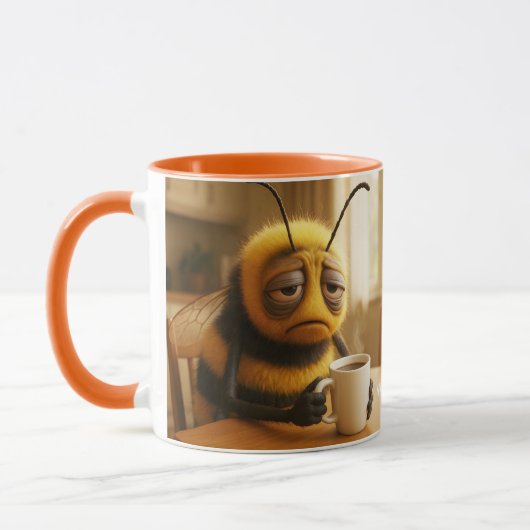 Fantasy Süße Sehr Müde Biene Tasse (Links)