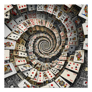 Fantasy Süße Spiral-Karten-Treppe Poster