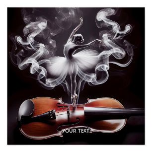 Fantasy Süße Tanzballerina Violine Poster