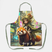 Fantasy Süße Wilde Panda-Fahrt Schürze (Vorderseite)