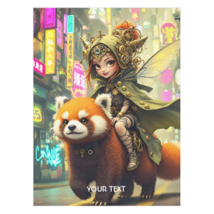 Fantasy Süße Wilde Panda-Fahrt Tischdecke