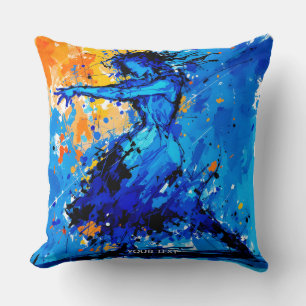 Fantasy Süßer Blauer Oranger Tänzer Kissen