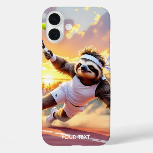 Fantasy Süßer Faultier spielt Tennis iPhone 16 Plus Hülle