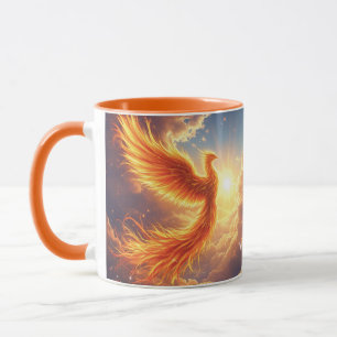 Fantasy Süßer Flammender Phönix Erhebt Sich Tasse