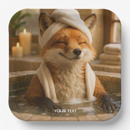 Fantasy Süßer Fuchs im Spa Pappteller (Vorderseite)