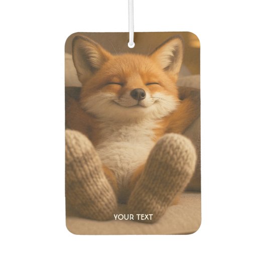 Fantasy Süßer Fuchs Und Socken Autolufterfrischer (Vorderseite)