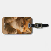Fantasy Süßer Fuchs Und Socken Gepäckanhänger (Vorderseite horizontal)