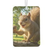 Fantasy Süßer Glücklicher Eichhörnchen Wald Autolufterfrischer (Rückseite)
