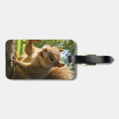 Fantasy Süßer Glücklicher Eichhörnchen Wald Gepäckanhänger (Rückseite horizontal)