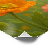 Fantasy Süßer Hase Blumen Flügel Poster (Ecke)
