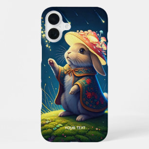 Fantasy Süßer Hase Pilz Sterne iPhone 16 Plus Hülle