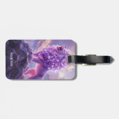 Fantasy Süßer Lila Amethyst Löwe Gepäckanhänger (Rückseite horizontal)