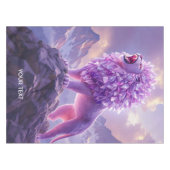 Fantasy Süßer Lila Amethyst Löwe Tischdecke (Vorderseite (Horizontal))