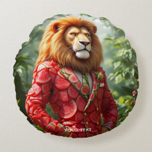 Fantasy Süßer Löwe Wassermelonen Kostüm Rundes Kissen