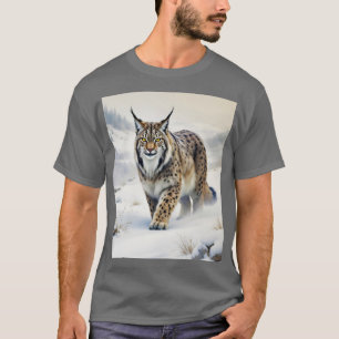 Fantasy Süßer Luchs Winter Schnee T-Shirt