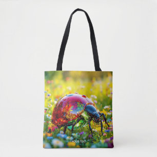 Fantasy Süßer Marienkäfer Poliertes Glas Tasche