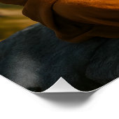 Fantasy Süßer Mönch Frosch Berge Poster (Ecke)