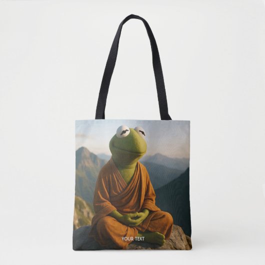 Fantasy Süßer Mönch Frosch Berge Tasche (Vorderseite)