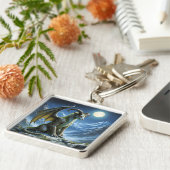 Fantasy Süßer Mythischer Widderdrache Schlüsselanhänger (Seite)