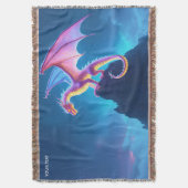 Fantasy Süßer Nebelverhangener Drache Decke (Vorderseite Vertikal)