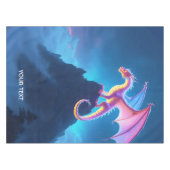 Fantasy Süßer Nebelverhangener Drache Tischdecke (Vorderseite (Horizontal))