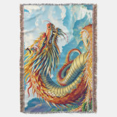Fantasy Süßer Oranger Drache Berge Decke (Vorderseite Vertikal)