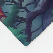 Fantasy Süßer Oranger Drache Berge Fleecedecke (Ecke)