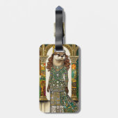 Fantasy Süßer Otter Art Deco Gepäckanhänger (Rückseite vertikal)