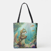 Fantasy Süßer Otter Steampunk-Anzug Tasche (Rückseite)