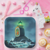 Fantasy Süßer Riesen-Sushi-Leuchtturm Pappteller (Party)