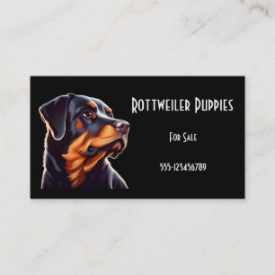 Fantasy Süßer Rottweiler, Fantasy Vintage Fantasy Visitenkarte